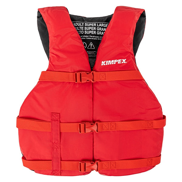 KIMPEX LIFE JACKET NYLON ADULT RD 2XL/3XL 1700XRD