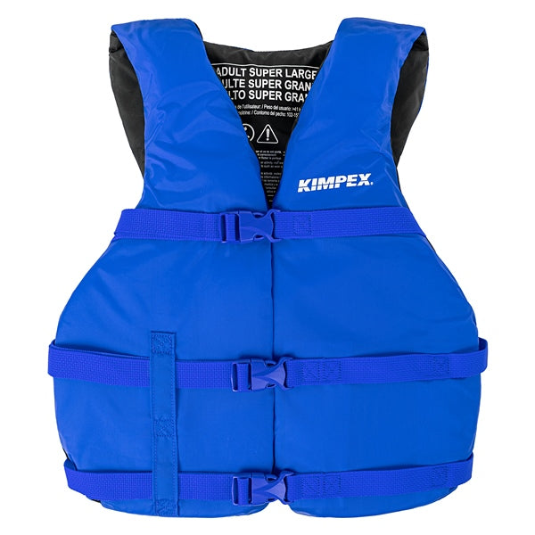 KIMPEX LIFE JACKET NYLON ADULT BL 2XL/3XL 1700XBL