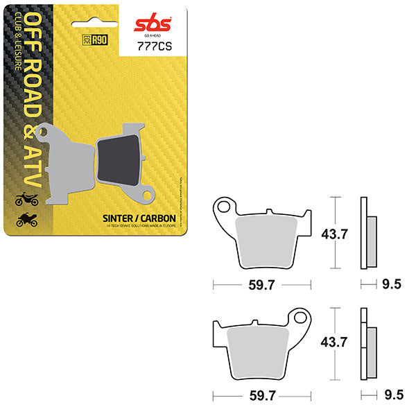 SBS CLUB, TRAILS & LEISURE CARBON BRAKE PAD  6330777100