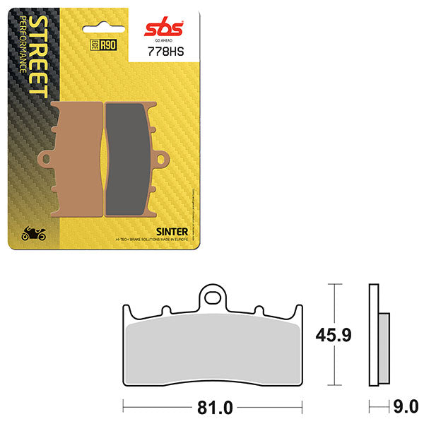 SBS PERFORMANCE HS SINTER BRAKE PAD  6250778100
