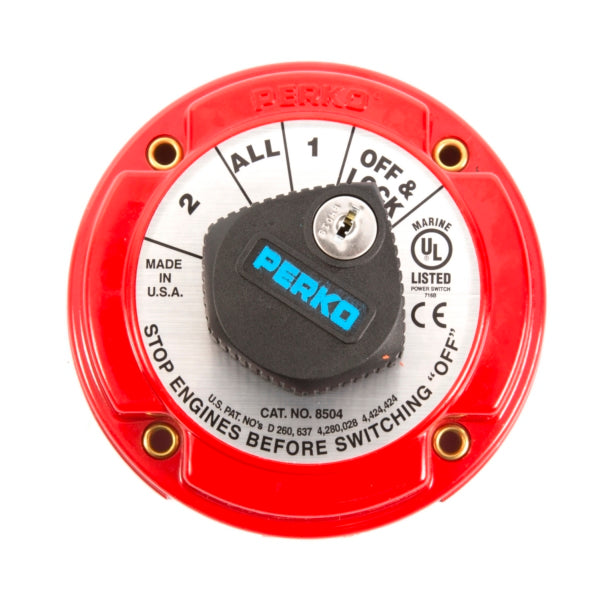 PERKO BATTERY SWITCH W/ LOCKING ALT.DISCONNECT 8504DP