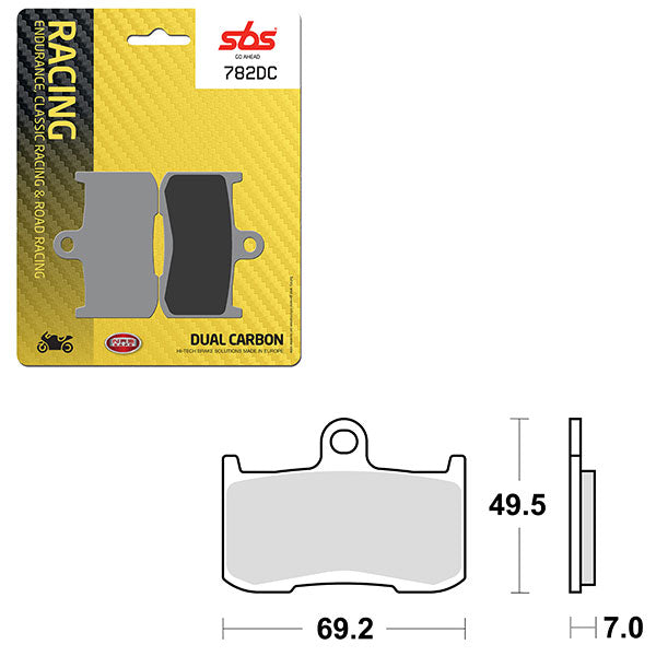SBS DUAL CARBON FRONT FOR RACE USE ONLY BRAKE PAD  6290782100