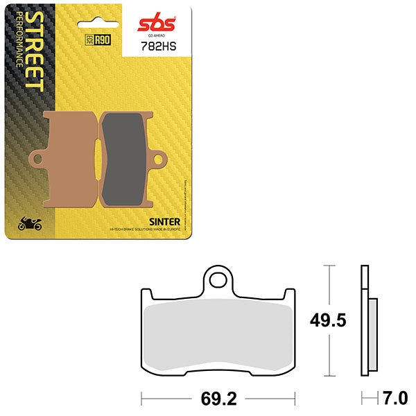SBS PERFORMANCE HS SINTER BRAKE PAD  6250782100