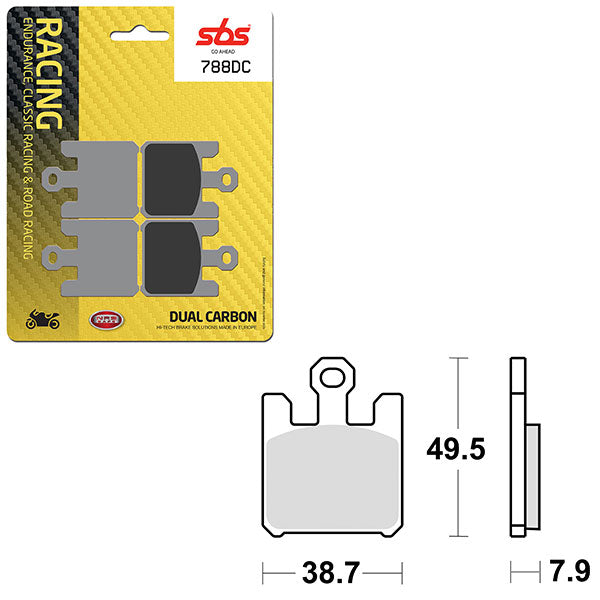 SBS DUAL CARBON FRONT FOR RACE USE ONLY BRAKE PAD  6290788100
