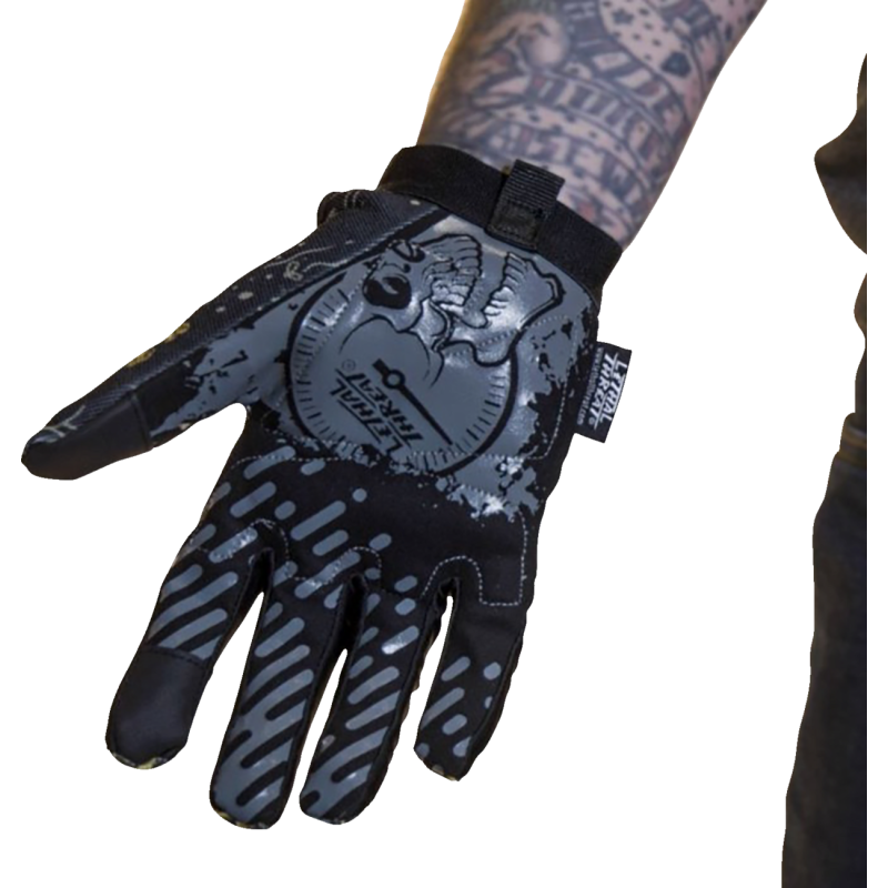 LETHAL THREAT GLOVE GREASE MON BK LG GL15022L