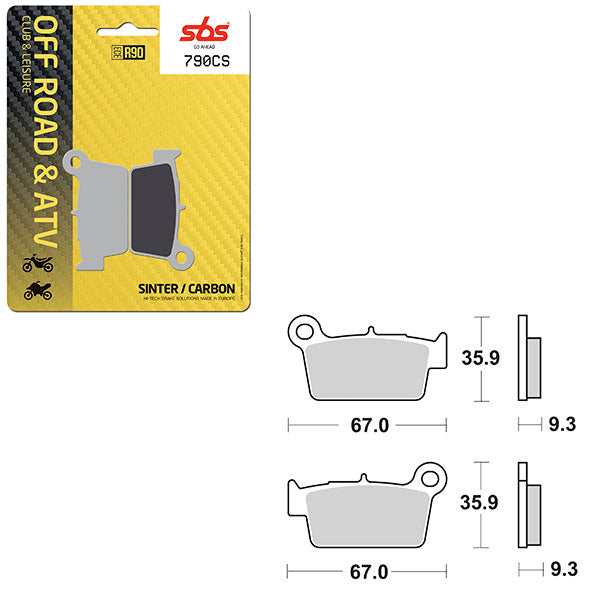 SBS CLUB, TRAILS & LEISURE CARBON BRAKE PAD  6330790100