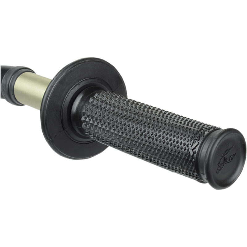 RENTHAL ULTRA TACKY HALF WAFFLE GRIPS DUAL COMPOUND TAPERED BK ON BK G198