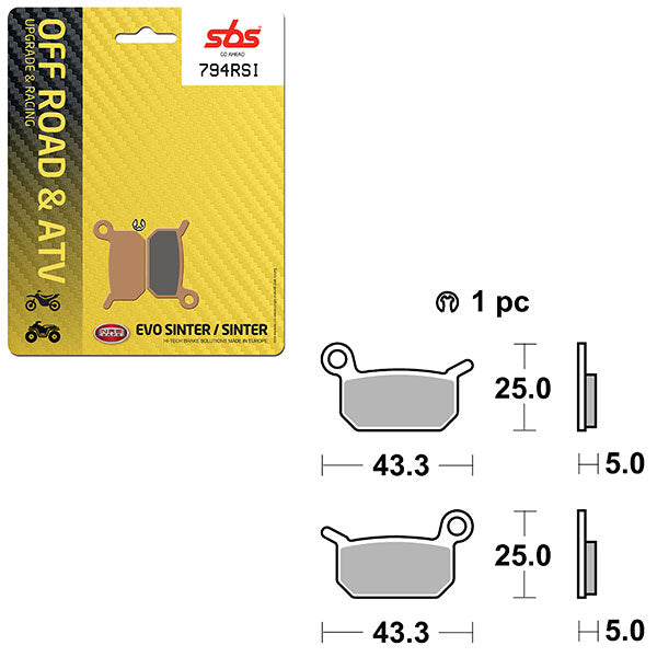 SBS EVO SINTER BRAKE PAD  6280794100