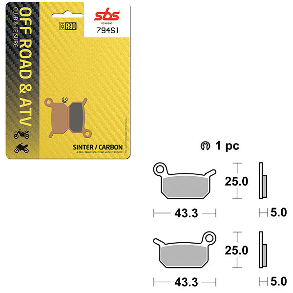 SBS ATV/UTV SINTER BRAKE PAD  6240794100