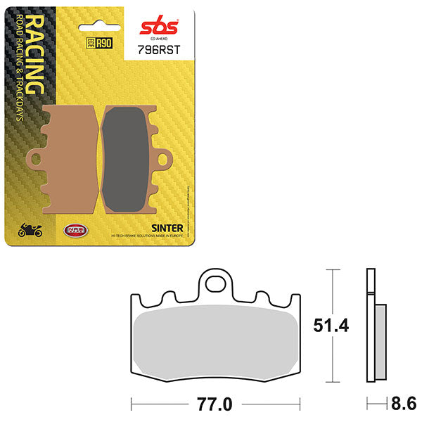 SBS ROAD RACING & TRACKDAYS SINTER BRAKE PAD  6470796100