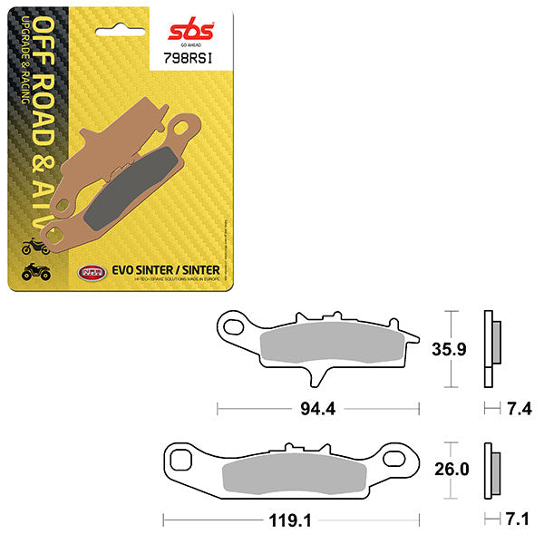 SBS EVO SINTER BRAKE PAD  6280798100