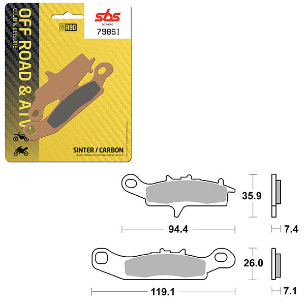SBS ATV/UTV SINTER BRAKE PAD  6240798100