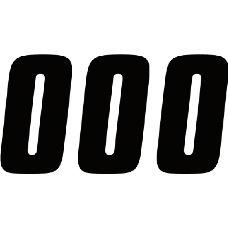 FACTORY EFFEX FACTORY 4" NUMBER BLACK #0 08-90000