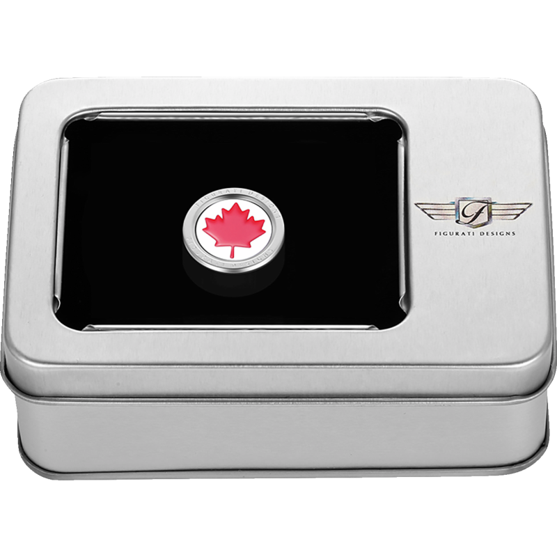 FIGURATI DESIGNS RED MAPLE LEAF SHIFTER COVER SILVER FD03-HTSC-SS