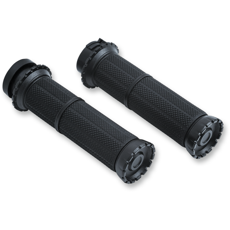 KURYAKYN RIOT GRIPS 82-19 CABLE THROTTLE, ST/ BLK PN 3582 KUR3582