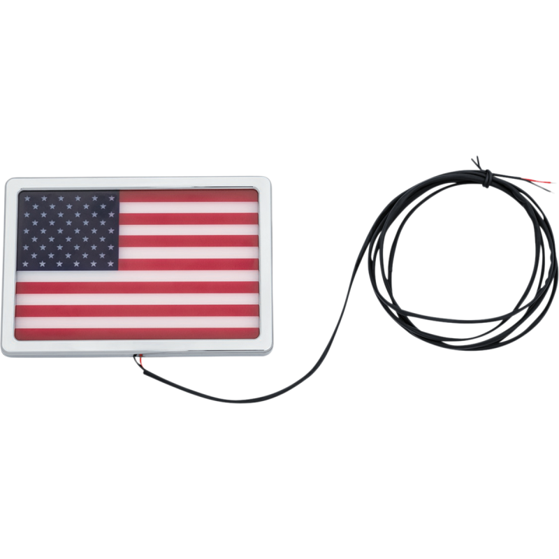 KURYAKYN FREEDOM FLAG L.E.D. LIGHT KIT, 4" X 6", CHROME PN 2891 KUR2891