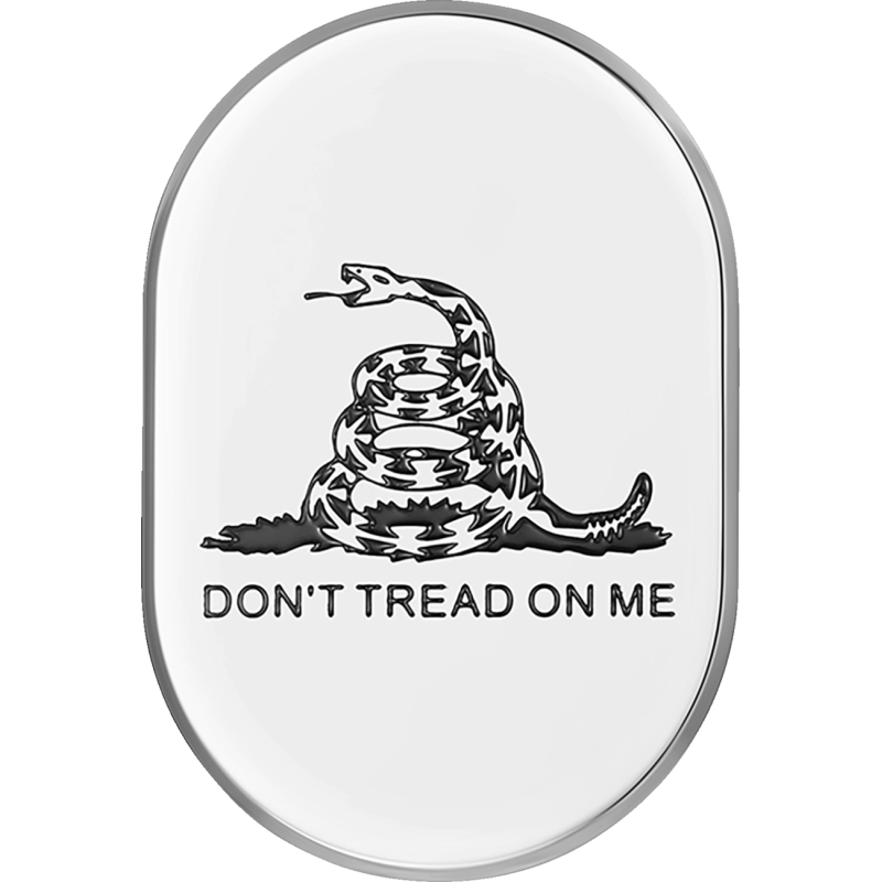 FIGURATI DESIGNS BACK FENDER COVER SILVER WITH DON'T TREAD ON ME-RIGHT FD40-AC-SS-RT