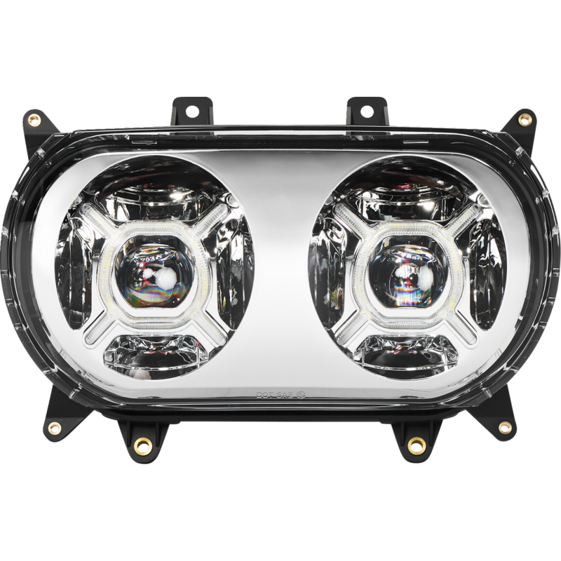 CUSTOM DYNAMICS HEADLIGHTS DBLX LED CHR CD-RG-H-C