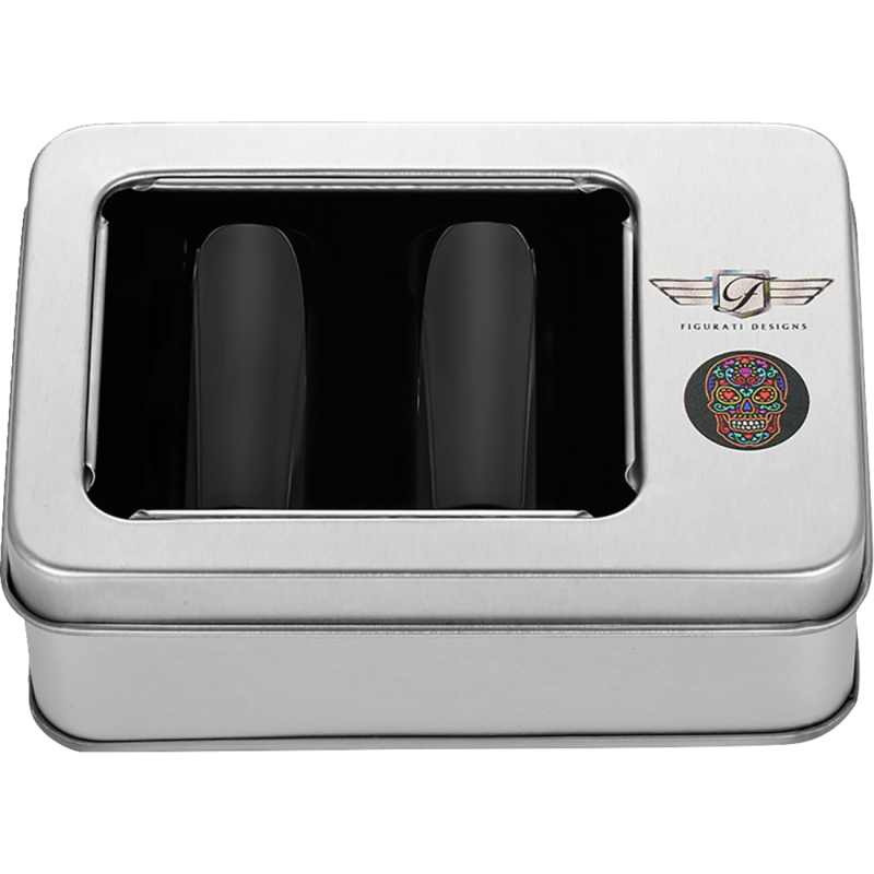 FIGURATI DESIGNS ND MAG DOCKING COVERS BLACK WITH SUGAR SKULL-25.2X46.5MM FD30-DC-25.2/46.2-BLK