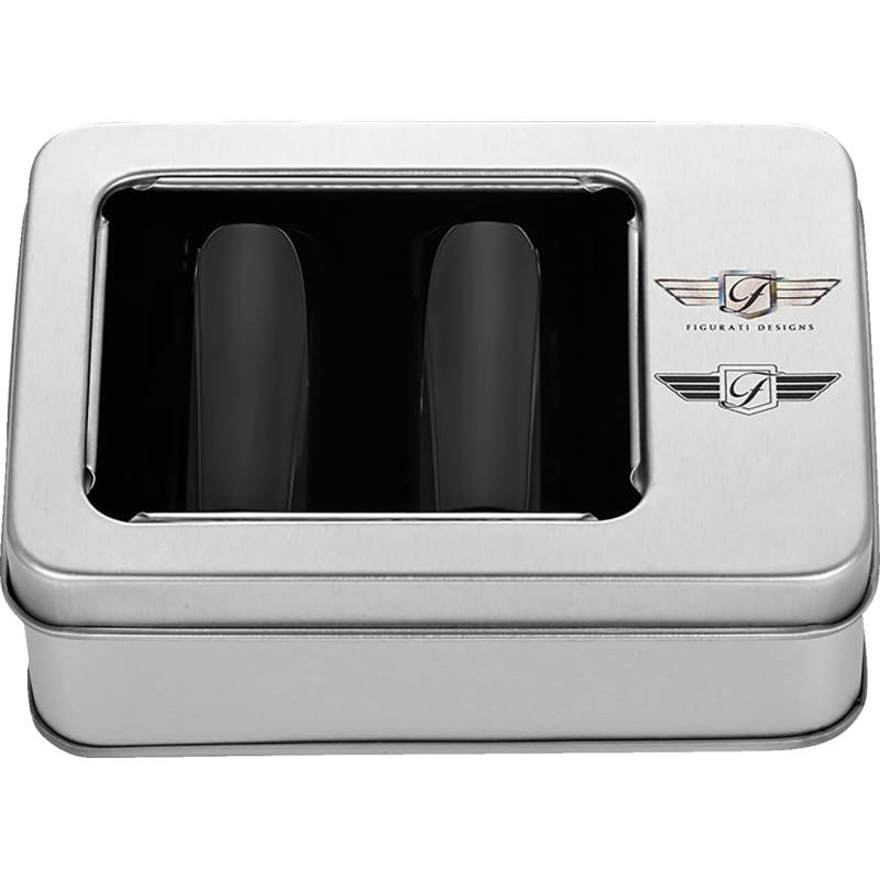 FIGURATI DESIGNS ND MAG DOCKING COVERS BLACK WITH FD LOGO 25.2X46.5MM FD01-DC-25.2/46.5-BLK