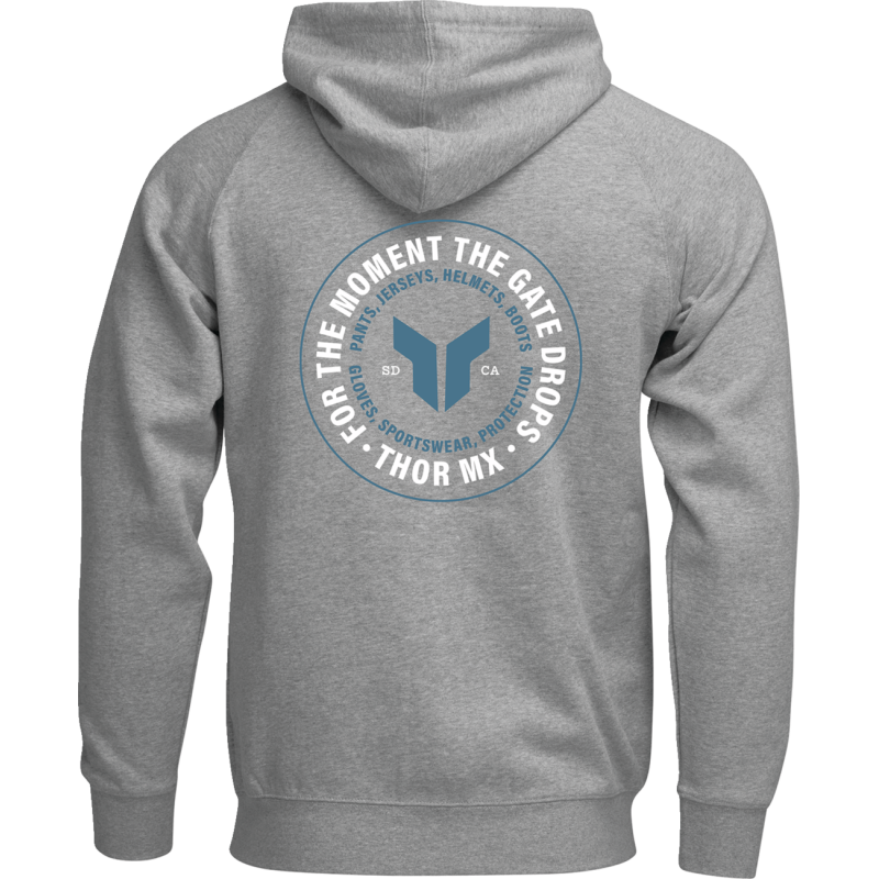 THOR HOODIE ZIP UP BADGE HTR GRAY MD 3050-7024