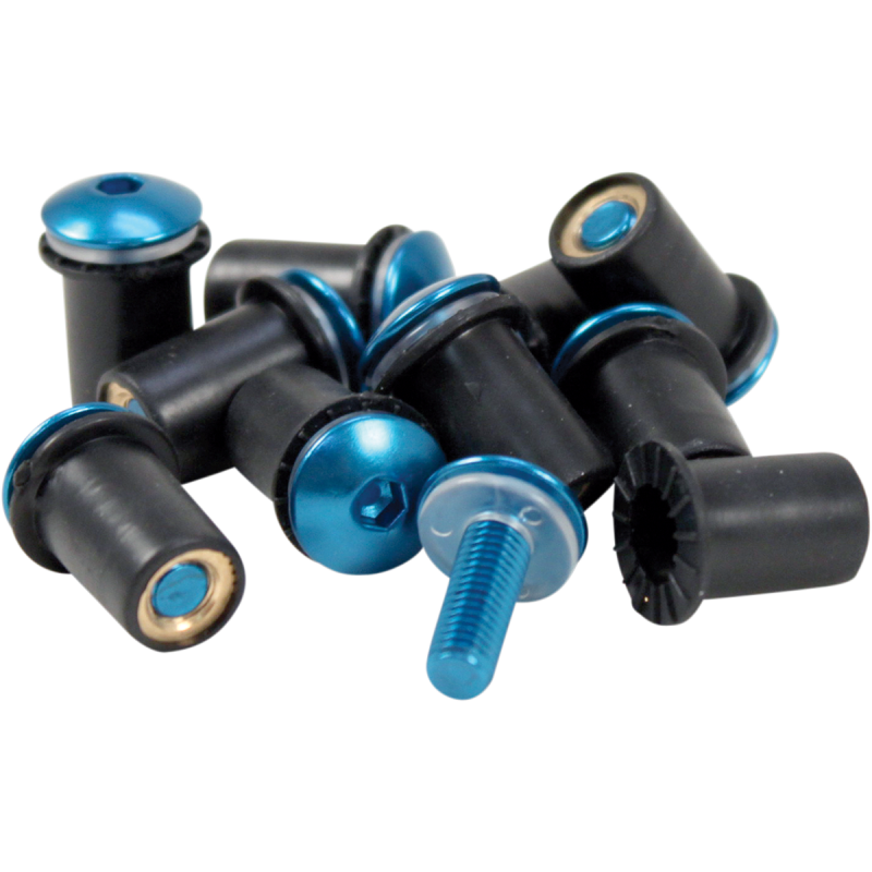 FACTORY EFFEX WINDSCREEN SCREW KIT BLUE 15-36022