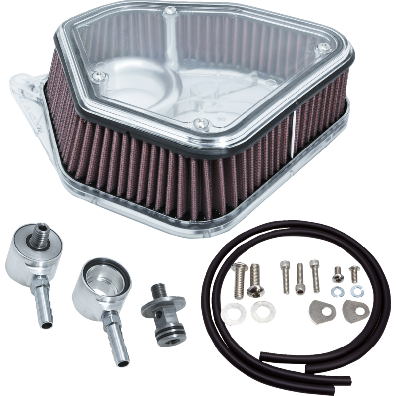 ALLOY ART AIR CLEANER - BOOM BOX - 1.8" - CLEAR - M8 1.8M8P