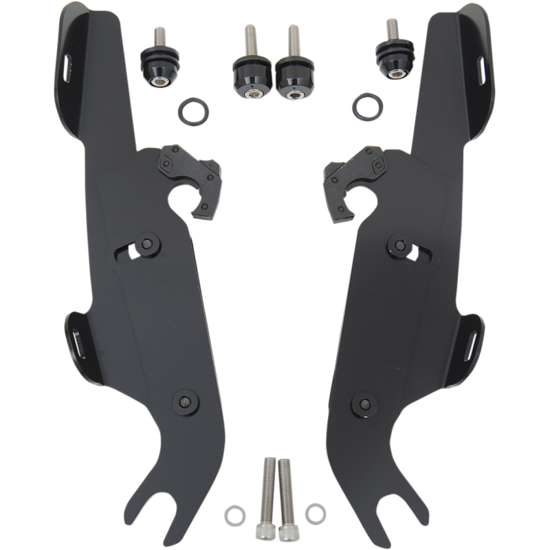 MEMPHIS SHADES HD FLSTC/F/N MOUNT KIT WITH LIGHTBAR BLK MEM8988