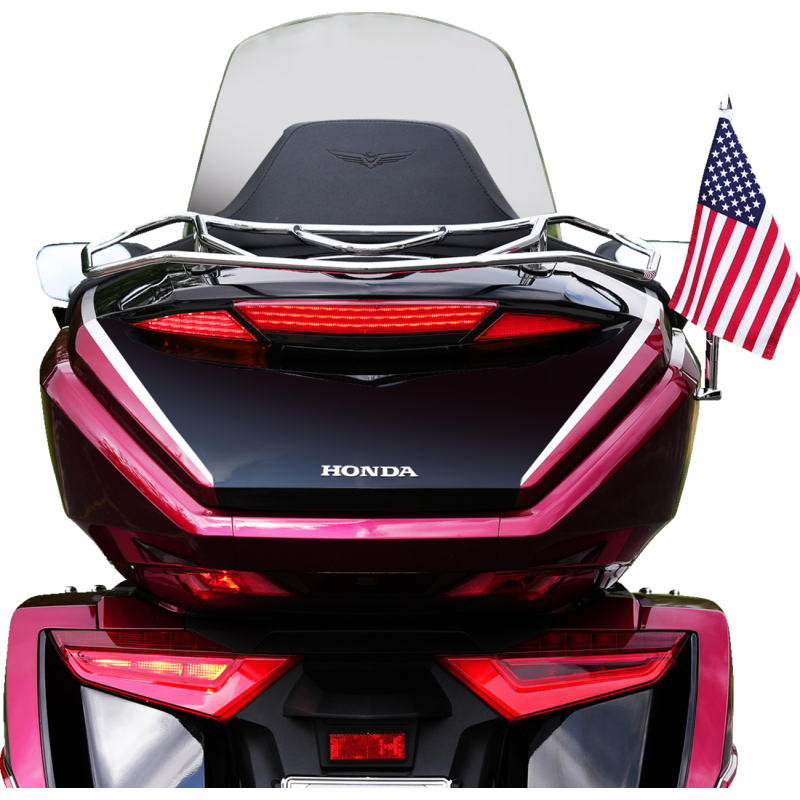 SHOW CHROME LED TRUNK LIGHT - RED LENS - BLACK - GL1800 52-970RBK