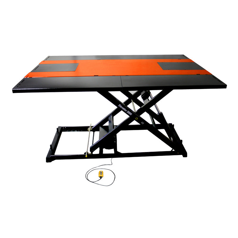T LIFTS BLACK/ORANGE HYDRAULIC 2000LB WORK TABLE 10001 _BLACK_ORANGE_