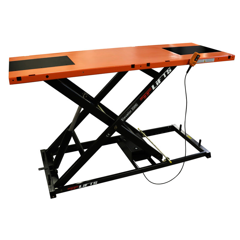 T LIFTS BLACK/ORANGE HYDRAULIC 2000LB WORK TABLE 10001 _BLACK_ORANGE_
