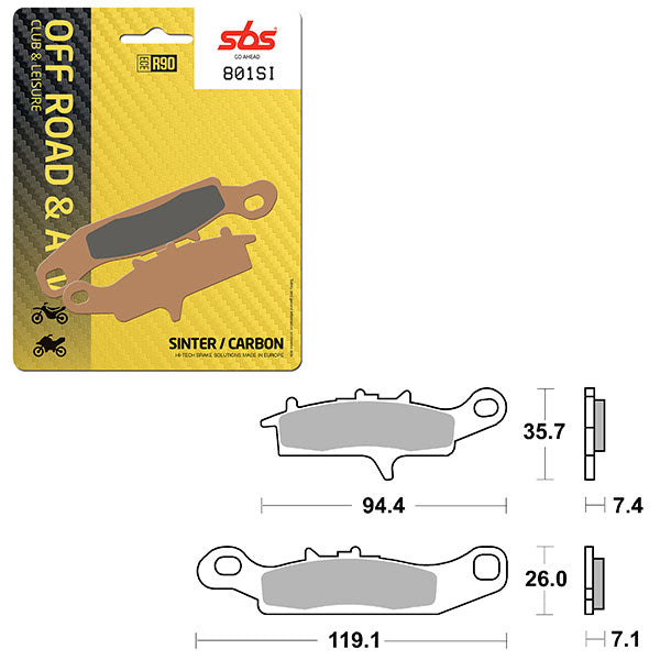 SBS ATV/UTV SINTER BRAKE PAD  6240801100
