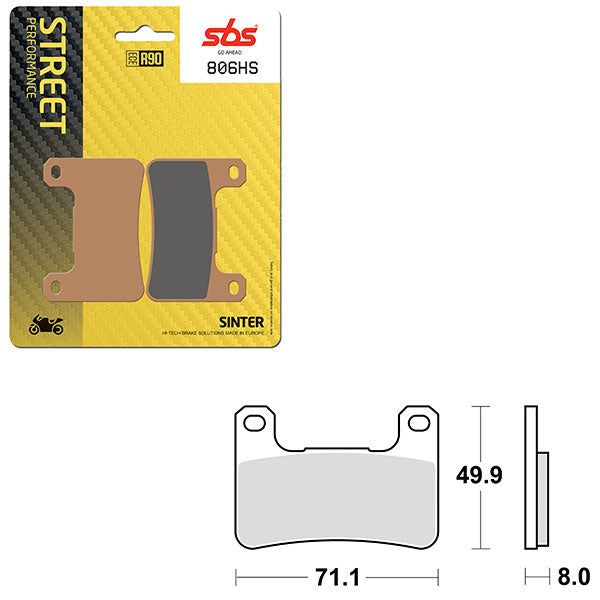 SBS PERFORMANCE HS SINTER BRAKE PAD  6250806100