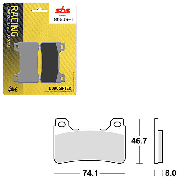 SBS DS-1 DUAL SINTER DYNAMIC RACING CONCEPT PAD  6370809106