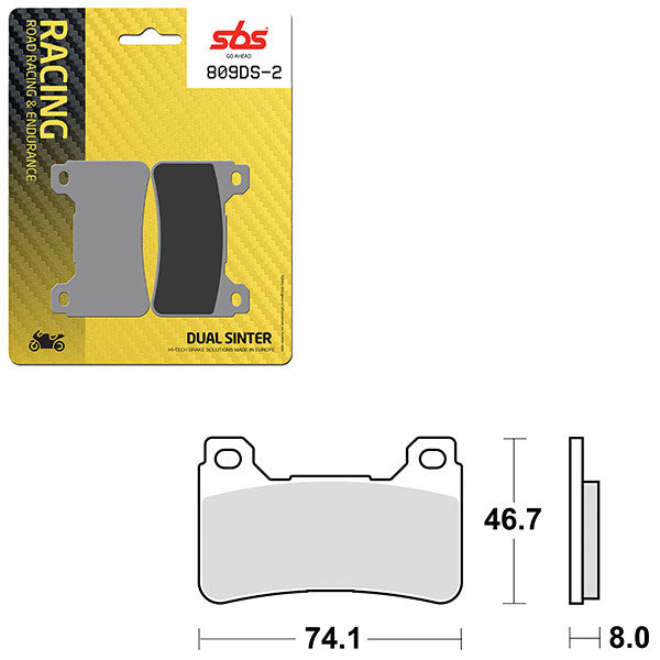 SBS DS-2 DUAL SINTER DYNAMIC RACING CONCEPT PAD  6410809106