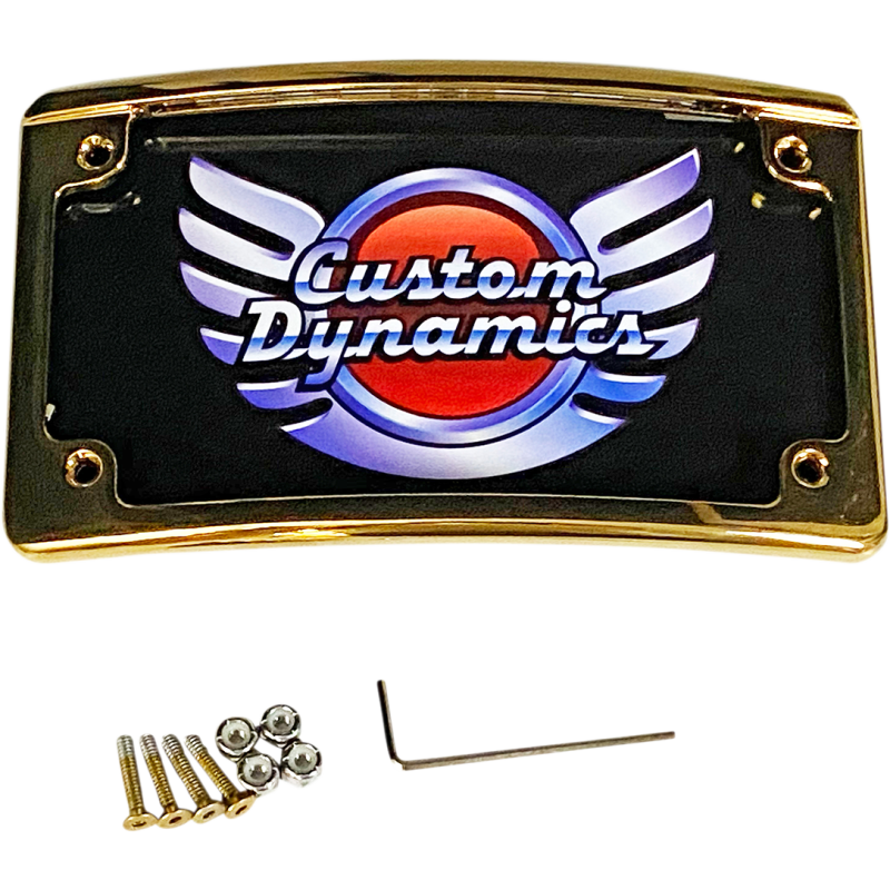 CUSTOM DYNAMICS FRAME LICENSE LED GOLD LPF-RAD-G-LP