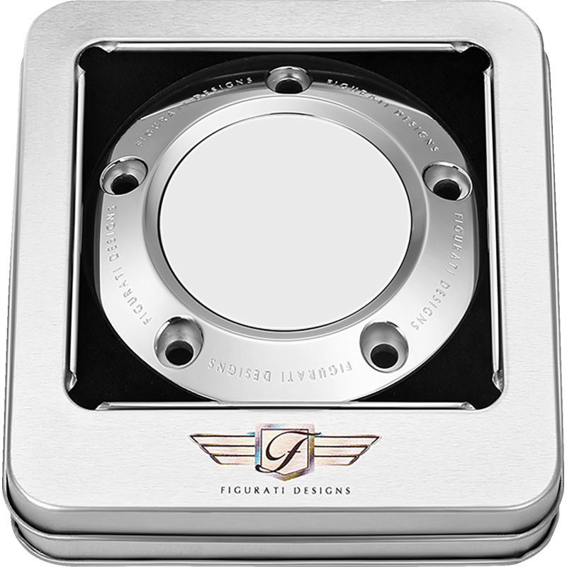 FIGURATI DESIGNS TIMING COVER PLAIN SILVER, 5-HOLE FD60-TC-5H-SS