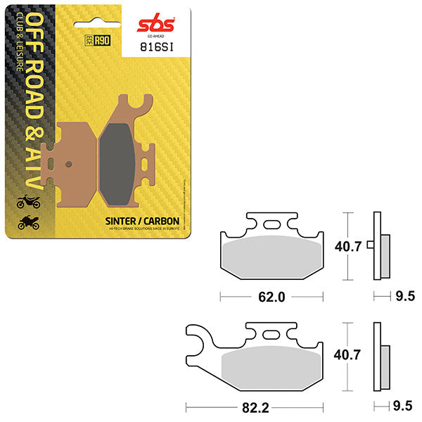 SBS ATV/UTV SINTER BRAKE PAD  6240816100