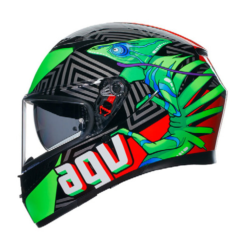 AGV K3 KAMALEON BLACK/RED/GREEN XS 2118381001013XS