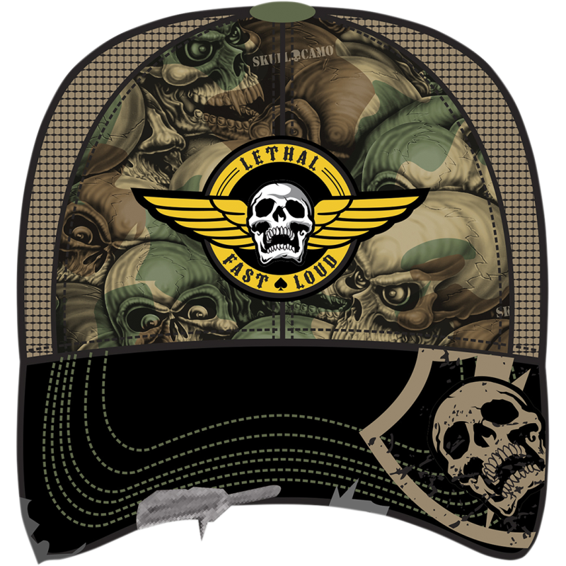 LETHAL THREAT HAT SNAP ARMY SKULL CAM0 HT82017