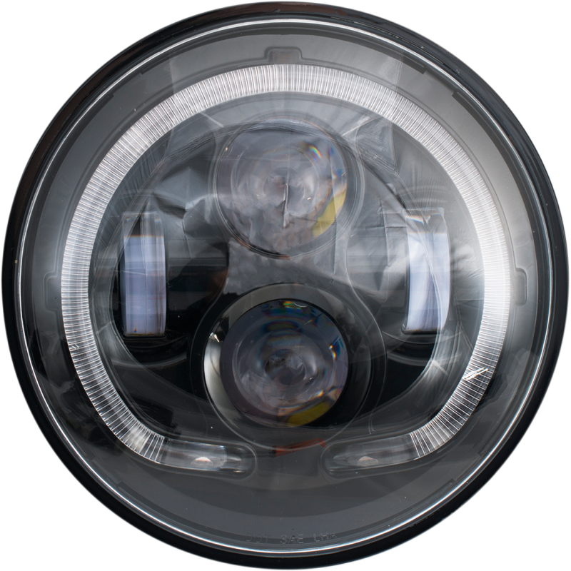 RIVCO PRODUCTS HEADLIGHT LED 7" DOT BLK LED-130B