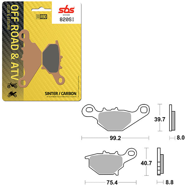 SBS ATV/UTV SINTER BRAKE PAD  6240820100