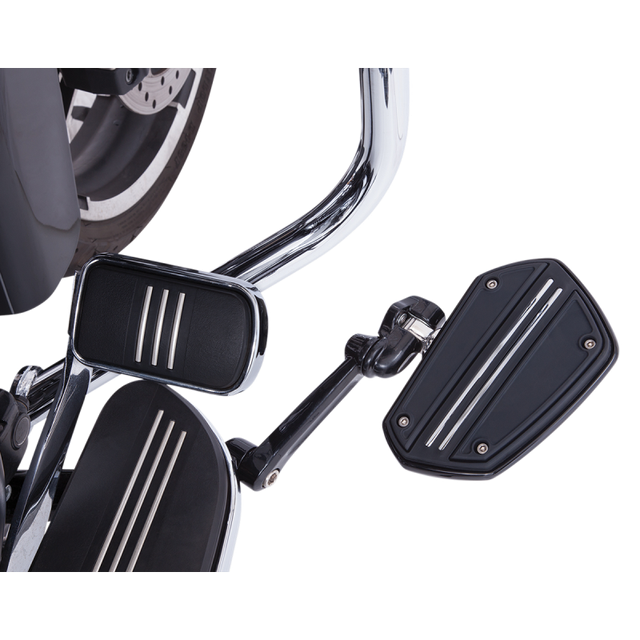 CIRO LLC TWIN RAIL BOARDS W/ ADAPTERS FOR H-D MALE MOUNT CLEVIS BLACK 60221