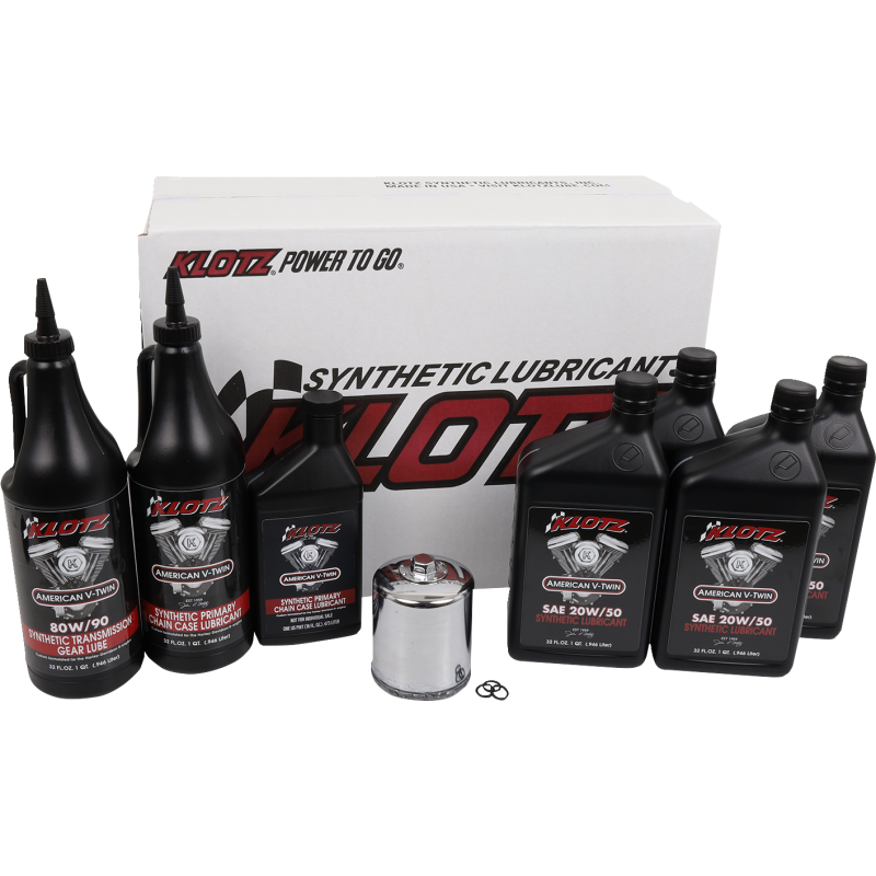 KLOTZ OIL PREMIUM COMPLETE 4 QUART SYNTHETIC OIL SERVICE KIT KH-102