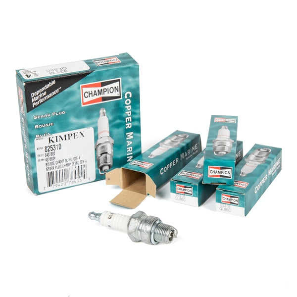 BRPEVINRUDE SPARK PLUG CHAMP QL86C QTY 4 437682