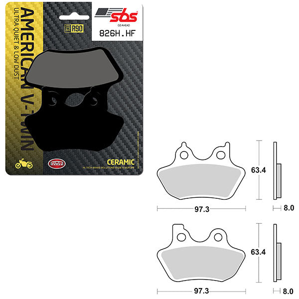 SBS HIGH POWER & NOISE REDUCTION CERAMIC BRAKE PAD  6490826100