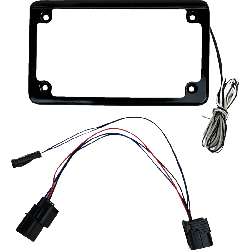 CUSTOM DYNAMICS FRAME LICENSE PLATE W/ TAG LIGHT BLK FOR SXS CD-LPF-TA