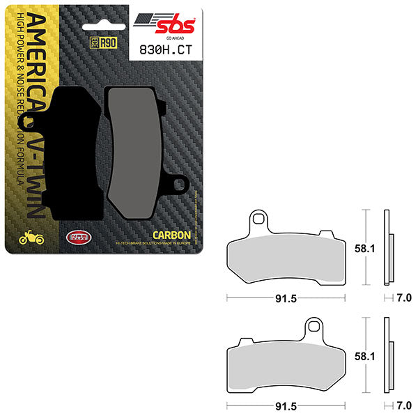 SBS HIGH POWER & NOISE REDUCTION CARBON BRAKE PAD  6510830100