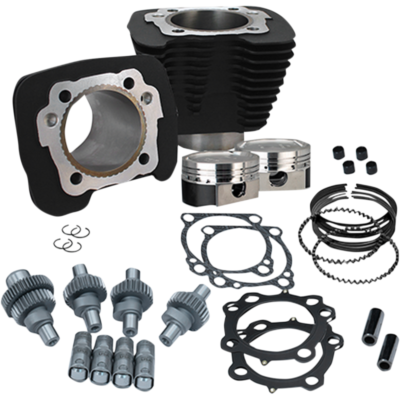 S&S CYCLE HOOLIGAN KIT,883CC TO 1200CC,WSILVER,00-'19 XL 883 910-0700