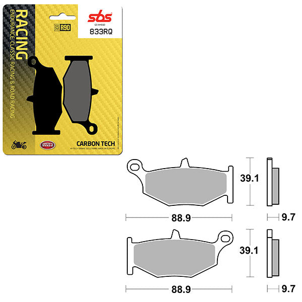 SBS ROAD RACING & TRACKDAYS CARBON TECH BRAKE PAD  6210833100